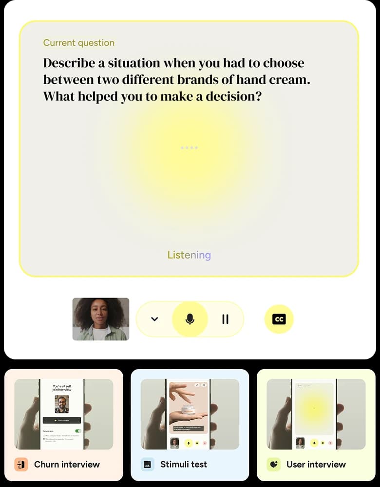 AI-moderated interviews